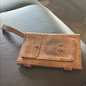 Genuine Snake Skin Leather Clutch or exotic wallet
